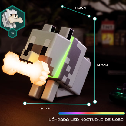 Lámpara LED Nocturna de Lobo